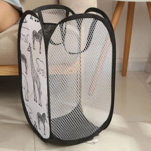 Storage Basket Laundry Basket Breathable Space‑Saving Dirty Clothes Storage Hamper Foldable Basket