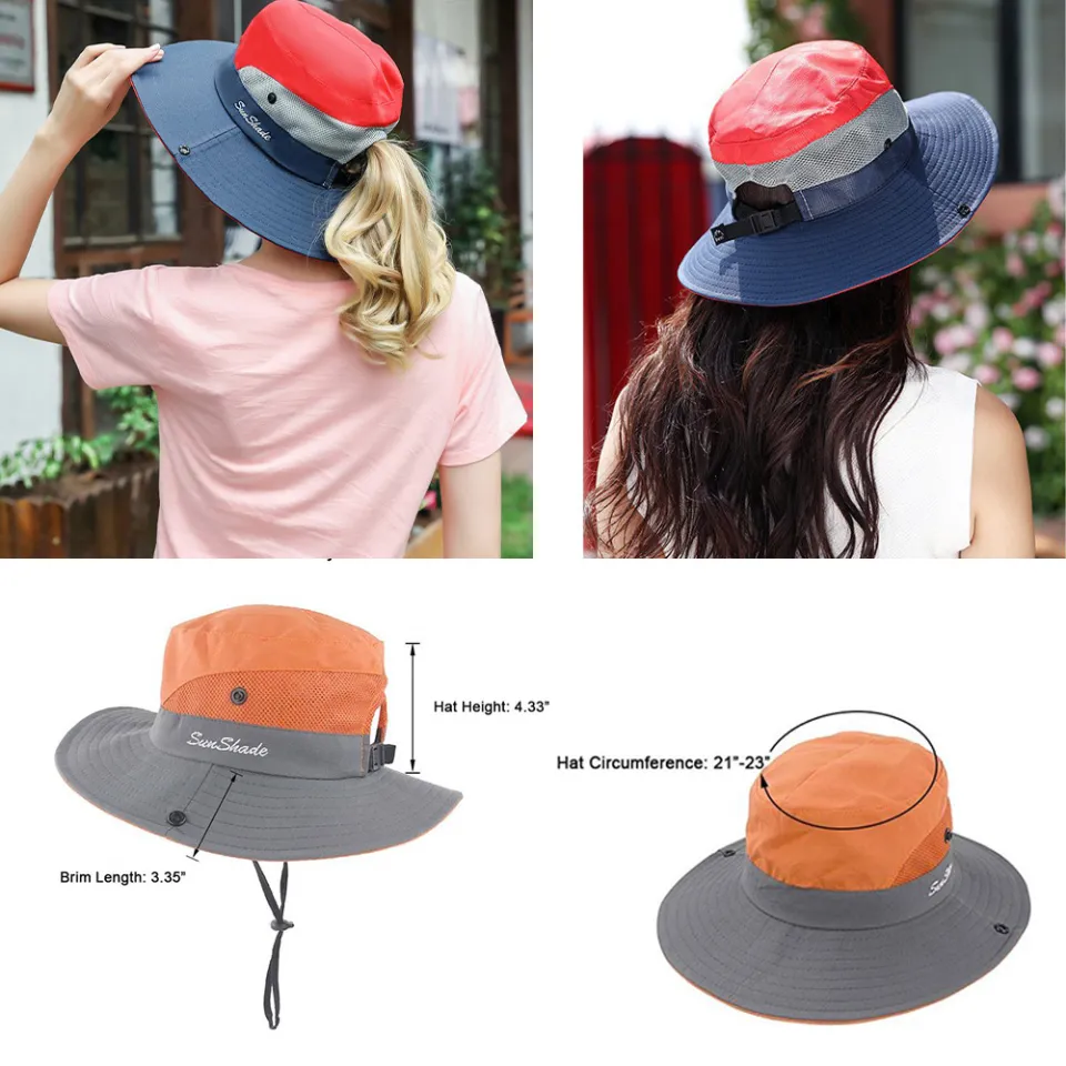 Sun Hat summer ponytail with uv protection outdoor Foldable