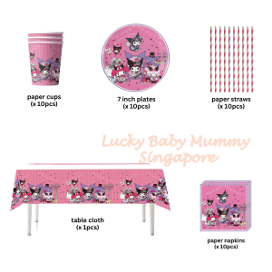 Kuromi Party Supplies Set / Kuromi Theme Decoration / Event Kit / Birthday Ornaments【FireheartWarrior】
