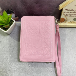 Quran Waqaf Emboss Kaleb Resleting Tali Quran Size Travelling Ukuran A6 Terjemahan Emboss Navy