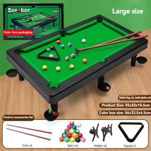 Children Mini Billiard Pool Table Set Game Billiards table set for kid Billiards Miniature Billiard Cues Balls Home Party Parent-child Educational Games Interaction Game For Kids Gift