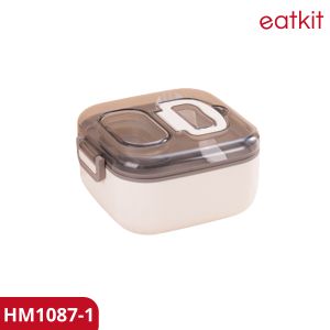 Eatkit Kotak Makan Siang Satu Lapis Persegi Kotak Makan Siang Food Grade untuk Siswa Sekolah Dasar Kotak Makan Siang dengan Pemanas Microwave untuk Sekolah Kotak Makan Siang bersekat untuk Pekerja Kantor