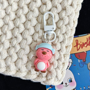 🔥🔥Roman Holiday Lovely Loopy Key Chain Schoolbag Pendant Cartoon Little Beaver Girl Heart Pendant Best Friend Gift School Bag Key Pendant Sanrio Kuromi Cartoon Bread Roll Keychain