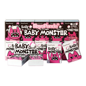 【30/60/90 Packs】RoyoPanda 4Ply Pocket Tissue Facial Tissue 7Pulls/Pack Ultra-Thick & Super Absorbent For Travel & Outdoor Activities