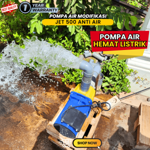 Pompa air modifikasi pipa 2 dim kapasitas besar pompa air untuk irigasi sawah sirkulasi kolam ikan jet 500 ANTI AIR