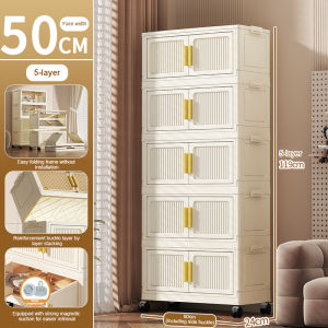 Multipurpose Foldable Storage Cabinet Large Capacity Stackable Foldable Storage Box Organizer