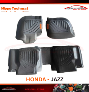 HONDA CITY/JAZZ 2014-2022 BASIC 2ROWS Car Mat (HIPPO TECHMAT) QR 5790383