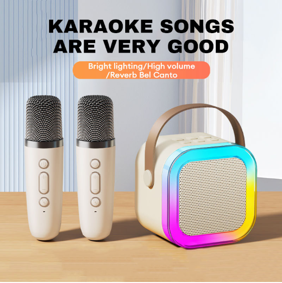 Bluetooth speaker with hot sale lights and microphone