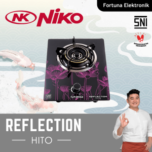 Niko Reflection Hito Kompor Gas Kaca 1 Tungku Tempered Glass