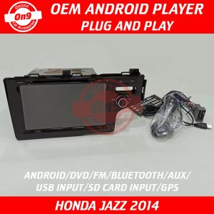 Honda Jazz 2014 2015 2016 2017 9 Inch Oem Android Player Car DVD Player FM/BLUETOOTH/AUX/USB INPUT/SD CARD INPUT/GPS