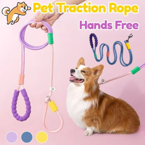 Dog Leash Durable Nylon Non-tangling Anti-escape Adjustable Comfortable Foam Handle Pet Walking Rope