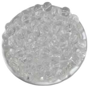 100Pcs Clear Glass Beads with Hole 8mm For Handmade Craft Project Making Bracelets Crafting Accessories