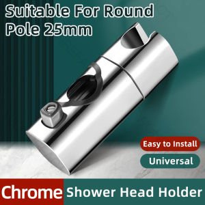 Bathroom Shower Head Bracket Is Suitable For 25mm Round Pole Black Shower Bracket Can Be Placed In The G1/2 Interface Showerheads