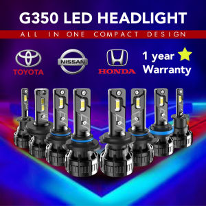 2PCS Car LED Headlight Foglight Lampu Depan Kereta Lori H1 H4 H7 H8/H11/H16 HB3 HB4 9005 9006 9012 3000K/4300K/6500K AS350