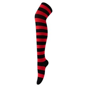 Creative Striped Knee High Socks Warm Thigh High Socks Winter Stripe Soft Socks Striped Stockings