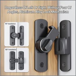180° rotation Door buckle door latch rustproof Beautiful waterproof and shockproof Aluminum alloy Buckle Latch Door Buckle Furniture Door Latch nopunch antitheft design
