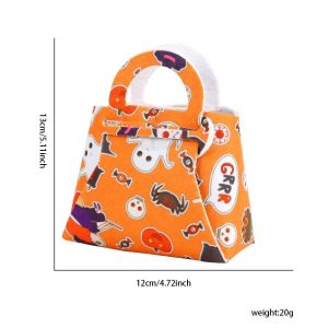 GONUUWGL Non-Woven Halloween Felt Candy Bags Manual Semi-finished Products Handbags Trick or Treat Reusable Candy Box Halloween Party