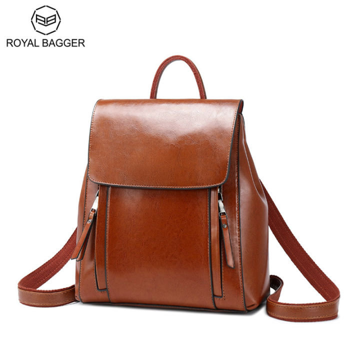 Royal Bagger Backpacks For Women Girls Genuine Cow Leather New