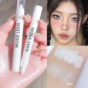 2 in 1 High Gloss Lying Silkworm Pen Colourful Matte Eyeliner Gel Pen Glitter Eye Shadow Pen Long Lasting Eye Shadow with Glitters Highligther Eye Makeup