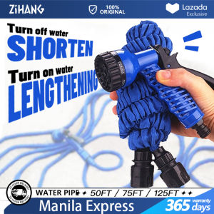 【Free spray gun】Garden hose Water hose with spray gun Garden hose with spray nozzle Garden hose complete set Magic Flexible Water Hose(50FT 75FT 125FT)