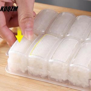 KOQZM 5 10 Grids Rice Ball Mold Sushi Non-stick Pressure Storage Box Lunch Tool DIY Home Kitchen Clear Onigiri Molds