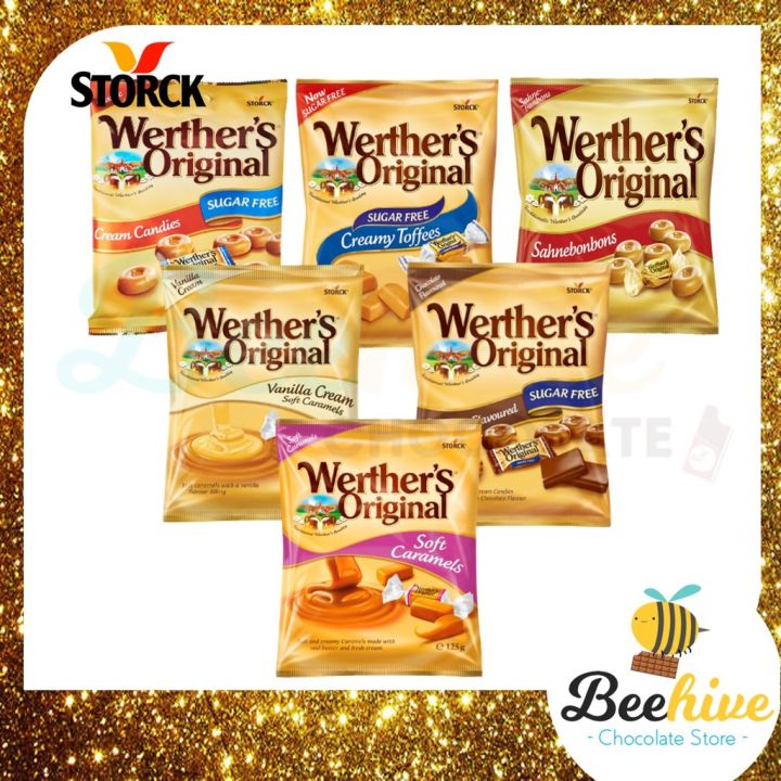 Storck Werthers Original Classic Cream Chewy Toffee Sugar Free Candy 