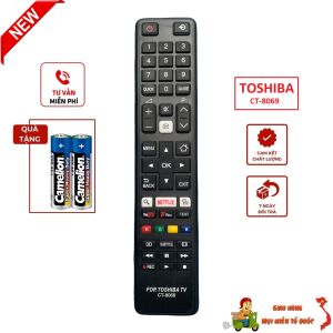 Điều khiển tivi Toshiba smart CT 8069 Led/lcd Smart có mạng các dòng 6653 3653 thay thế remote CT-8541 CT-8553 CT-8554- Hàng tốt [ tặng kèm pin ]