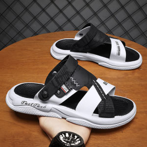 Sandal Gaya Lelaki Gaya pakaian luar musim panas Gaya sukan yang bergaya anti-gelincir tahan haus tapak lembut selipar pemanduan kasut pantai luar dwiguna lelaki.