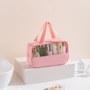 Bbdd trong suốt sành điệu Túi trang điểm với không thấm nước pu & PVC thiết kế dung tích lớn Túi du lịch đựng mỹ phẩm