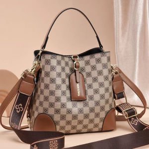 BJ69036 - KHAKI/COFFEE/SQUARE/FLOWER TAS SLEMPANG HANDBAG TAS WANITA FASHION IMPORT MODIS ELEGAN TERMURAH TERLARIS TERBARU BAGSTORE JAKARTA TAS BATAM ZCJ9036