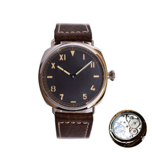 Baltany Watch California Dial 44mm Gradient Yellow Seagull ST2130 Movement Sapphire Vintage Mechanical Wristwatch For Men 10Bar