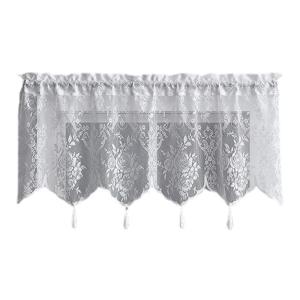 Net Curtain Elegant Lace Sheer Curtain for Kitchen and Living Room Window Decoration Lace Valance 132x45cm