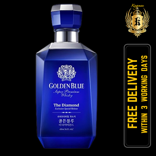 GOLDEN BLUE DIAMOND 450ml ２本36.5% Golden Blue Diamond Whisky 450ml Blue Bottle Whiskey - Lazada
