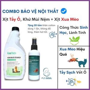 Giải Pháp Bảo Vệ Nội Thất Khỏi Nước Tiểu Mèo – Xịt Khử Mùi Nước Tiểu Mèo DKGreen 500ml + Xịt Đuổi Mèo EcoPet - PusSoul