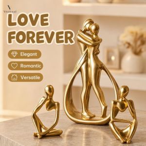 Resin Couple Figurine Lover Statue Modern Ornament Home Decor Living Room Bedroom Wedding Gift