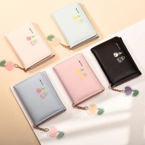 ROOKIE007 Dompet Wanita Motif Bunga Dengan Gantungan Lucu A85