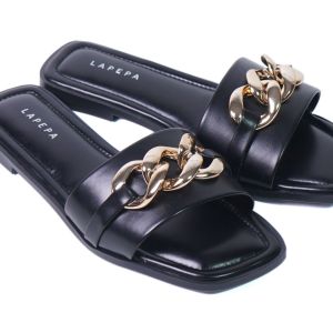 Lapepa Sisilia Sandal Selop Teplek Wanita Casual Sendal Slop Cantik Model Rantai
