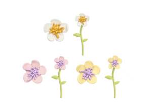 EMS fashion: Korean Geometric Metal Cute Flower Style Earrings - Good Quality, Suitable for Summer