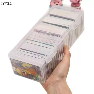 Transparent Plastic Card Storage Box With Large Capacity Dustproof Lid Perfect Storing Game Cards Photocards Business Card〔YY32〕