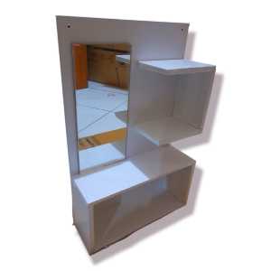 Rak Kosmetik Tempel Dinding MINI 4 Sekat / Rak Kosmetik Gantung Sedang