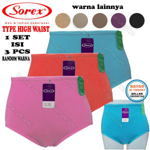 SOREX - 12 Pcs Celana Dalam Wanita High Waist Super Soft art 1250 / Sorex Jumbo (L XL XXL XXXL).