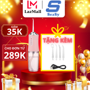 Máy tăm nước du lịch SeaSy SS66 vệ sinh răng miệng 3 chế độ làm sạch sâu bảo vệ nướu dành cho người niềng răng