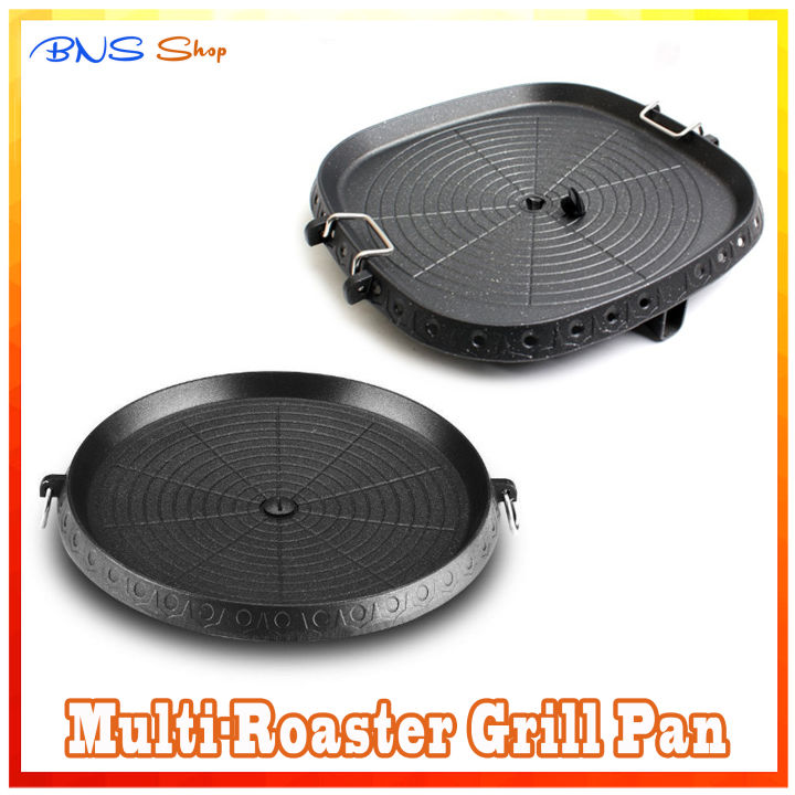 SAMGYUPSAL%20GRILL%20PAN%20Multifunctional%20Square/Round%20Multi%20Roaster%20Top%2032cm%20Grill%20Pan%20-%20Image%202