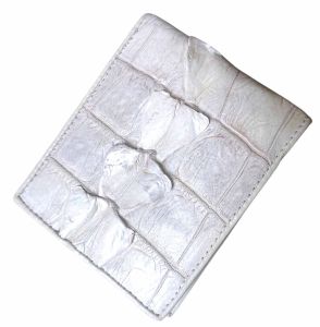 กระเป๋าสตางค์แฟชั่นเป็นช่วงหางจระเข้ สีขาวหิมาลายัน