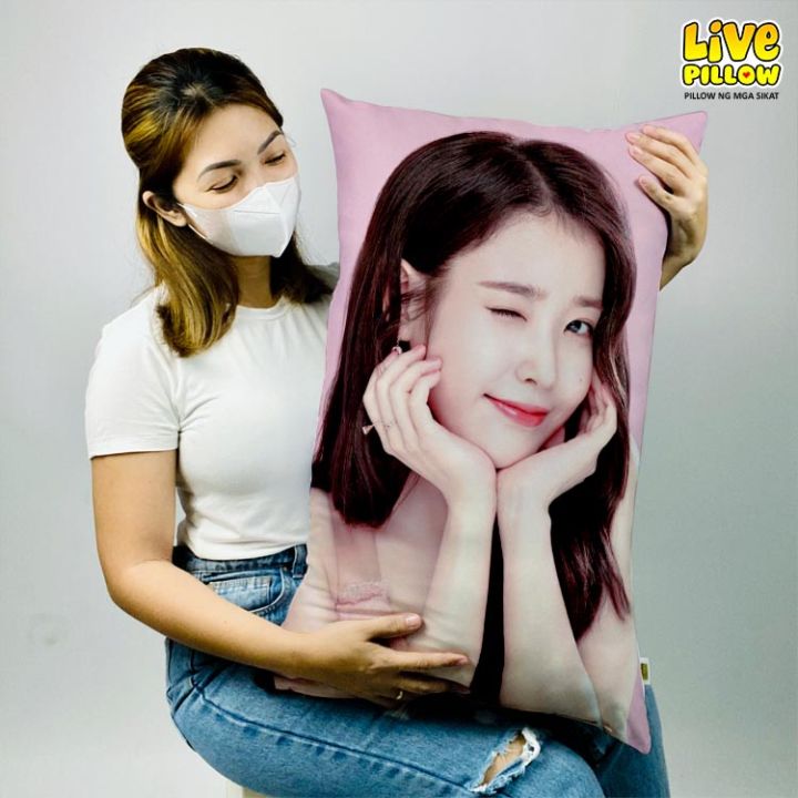 LIVEPILLOW IU merchandise set kpop merch pillow big size 13X18