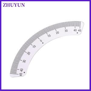 ZHUYUN Angle Plate Scale Ruler 45 Degree Angle Arc Measuring Gauging Tools Caliper