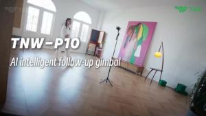P10 Face Tracking Gimbal stabilizer Quadrapod 360°rotation Selfie Stick with Detachable Phone Clip