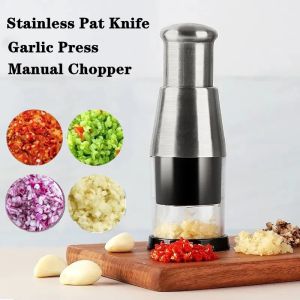 3s fast food chopper 304 Stainless Steel Manual Hand Press Kitchen Garlic Onion Vegetable Processor Chopper Cutter Dicer