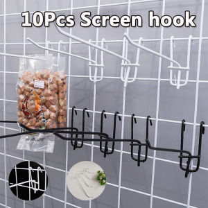 10pcs Screen Hook Supermarket Shelf Hook Grid Wall Hooks Heavy Duty Screen Hooks