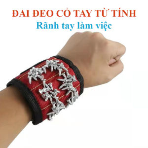 Vòng đeo tay nam châm giữ đinh ốc vít mũi khoan Dây đeo cổ tay từ tính nam châm siêu mạnh Đai đeo tay thợ điện chất liệu vải Oxford thoáng khí